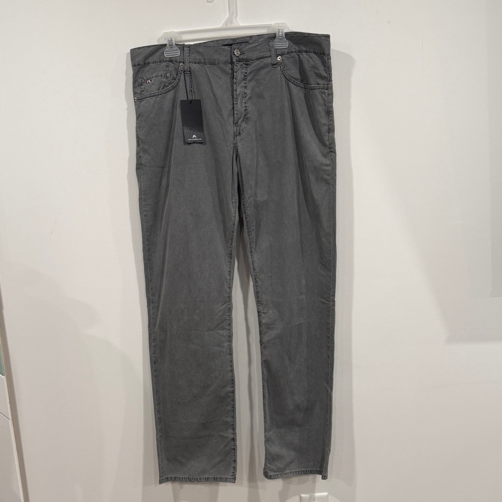 J.Lindeberg Men's Gray Straight Jeans